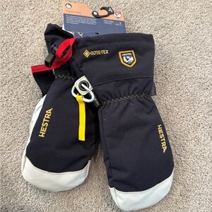 Hestra Army Leather Gore-Tex Mittens - Black- size 9 or large